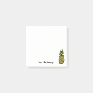 Watercolor-Kunst-niedliche Ananas Post-it Klebezettel