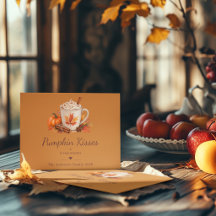 Watercolor Kürbis-Gewürz-Latte - Gemütliches Ernte