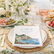 Watercolor La Dolce Vita Italienische Brautparty 