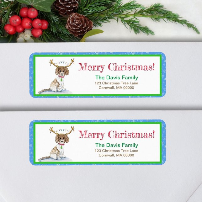 Watercolor Labradoodle Weihnachtsbeleuchtung Antle (Von Creator hochgeladen)