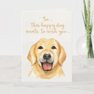 Watercolor Labrador Dog - Happy Birthday Card Karte