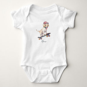 Watercolor Labrador Retriever Baby Bodysuit Strampler