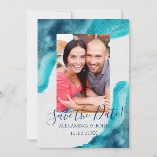 Watercolor laden Save the Date ein