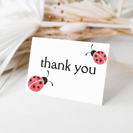 Watercolor Ladybug Vielen Dank an Ihre Karten