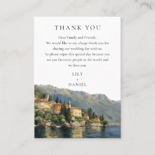 Watercolor Lake Como Italienische Hochzeit Vielen  Platzkarte