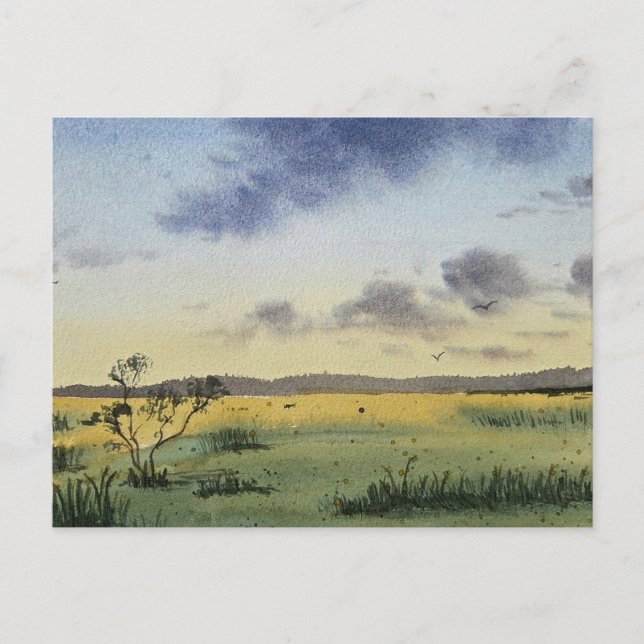 watercolor Landscape Painting  Postkarte (Vorderseite)
