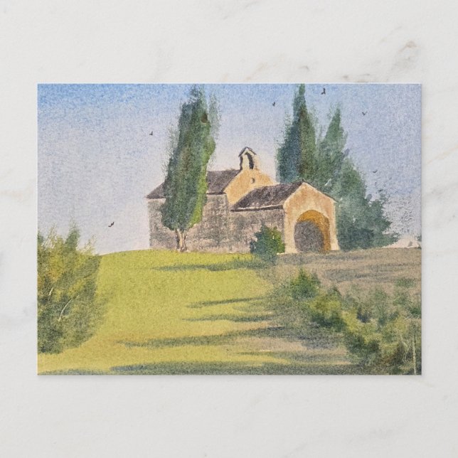 Watercolor Landscape Painting Postkarte (Vorderseite)