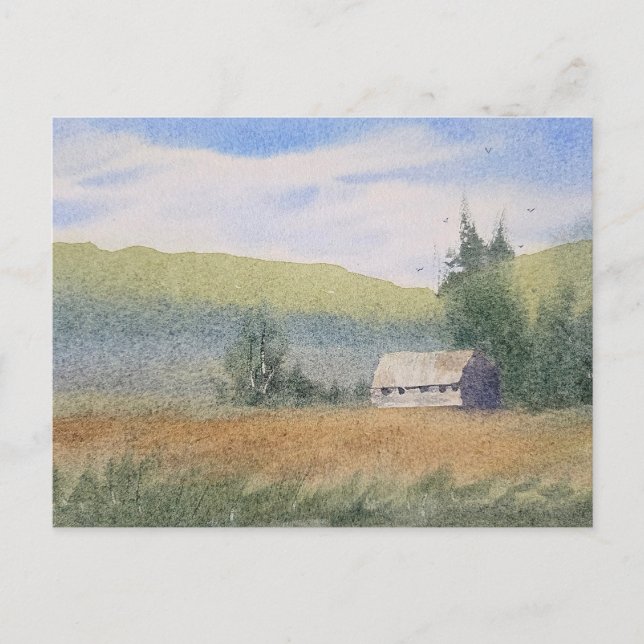 Watercolor Landscape Painting Postkarte (Vorderseite)