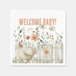 Watercolor-Landwirtschaft-Baby-Party Serviette
