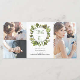 Watercolor Laurel Wreath Greenerenery Vielen Dank Dankeskarte