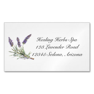 Watercolor-Lavendel-Botanik-Wellness individuell Magnetische Visitenkarte