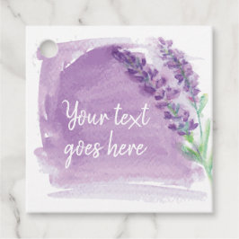 Watercolor Lavendel Essenzielle Öle Geschenkanhänger