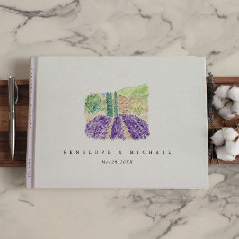 Watercolor Lavender Fields Gästebuch