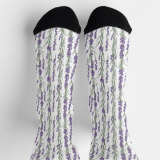 Watercolor Lavender Flowers Socken