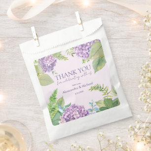 Watercolor Lavender Hydrangea Wedding Vielen Dank Geschenktütchen