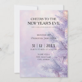 Watercolor lavender New Year's Eve Party Einladung