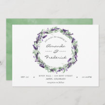 Watercolor Lavender Wedding