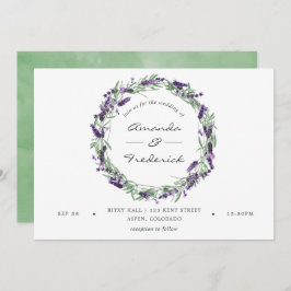 Watercolor Lavender Wedding Einladung