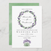 Watercolor Lavender Wedding