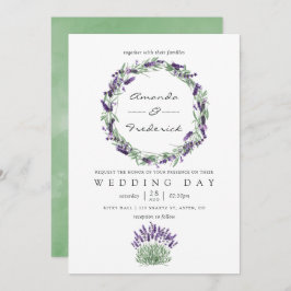 Watercolor Lavender Wedding Einladung