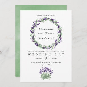 Watercolor Lavender Wedding Einladung