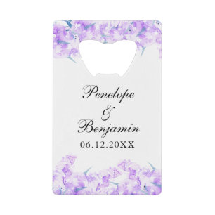 Watercolor Lavender Wedding Vielen Dank Geldbeutel Flaschenöffner