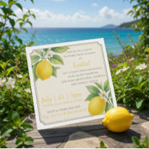 Watercolor Lemon Birthday Einladung