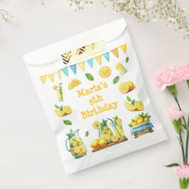 Watercolor Lemon Lemonade Geburtstagsparty Geschenktütchen