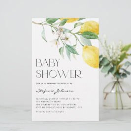 Watercolor Lemon Summer Baby Dusche Einladung