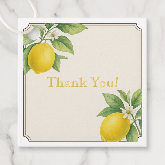 Watercolor Lemon Vielen Dank für Ihr Interesse an  Geschenkanhänger (Vorderseite)