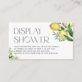 Watercolor Lemons and Blossoms Display Shower Begleitkarte