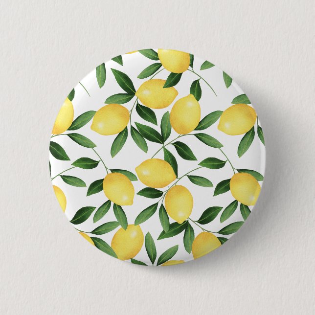 WATERCOLOR LEMONS BUTTON (Vorderseite)