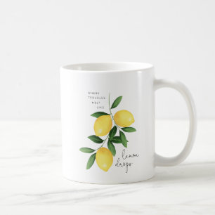 WATERCOLOR LEMONS KAFFEETASSE