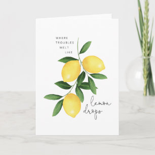 WATERCOLOR LEMONS KARTE