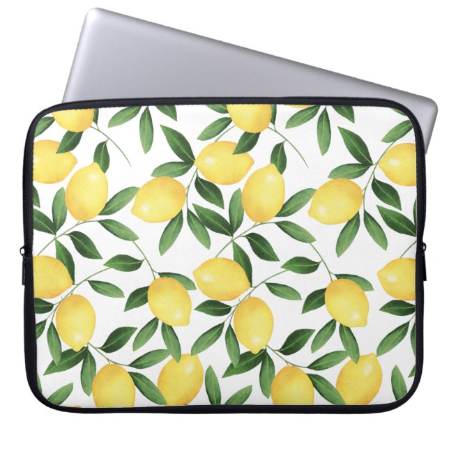 WATERCOLOR LEMONS LAPTOPSCHUTZHÜLLE (Vorderseite)