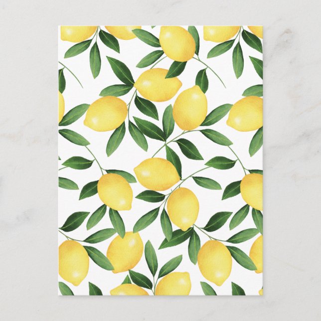 WATERCOLOR LEMONS POSTKARTE (Vorderseite)