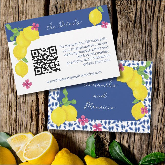 WATERCOLOR LEMONS RSVP CARD (Von Creator hochgeladen)