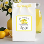 Watercolor Lemons Wedding Danke Limoncello Quadratischer Aufkleber<br><div class="desc">Elegante Watercolor Lemons hausgemachte Limoncello Hochzeit Danke Stickers</div>