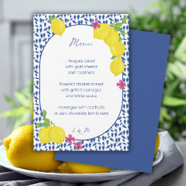 WATERCOLOR LEMONS WEDING MENU ANKÜNDIGUNG