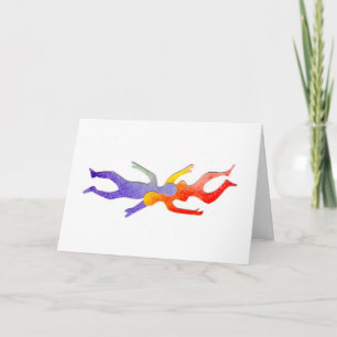 Watercolor-Liebe Feiertagskarte