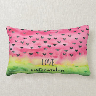 Watercolor-Liebe-Wassermelone-Herzen Lendenkissen