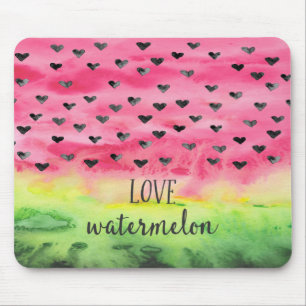 Watercolor-Liebe-Wassermelone-Herzen Mousepad