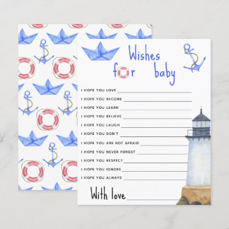 Watercolor Lighthouse - Wishes for baby