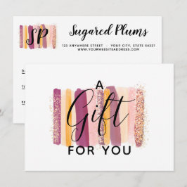 Watercolor Lila & Gold Geschenkgutschein Einladung