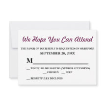 Watercolor Lila Jasmine Wedding RSVP