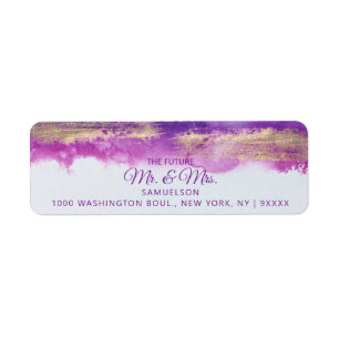 Watercolor-lila Pflaumen-violettes malvenfarbenes