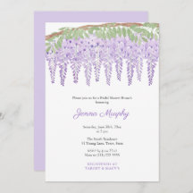 Watercolor Lila Wisteria Brautparty Party