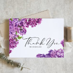 Watercolor Lilac Flowers Botanical Wedding Dankeskarte<br><div class="desc">Send thanks with this customizable thank you postcard. It features watercolor lilac flowers with whimsical calligraphy. Personalize by adding your details. This floral thank you postcard is perfect for personal and business use.</div>