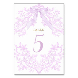  watercolor lilac purple design table number tischnummer