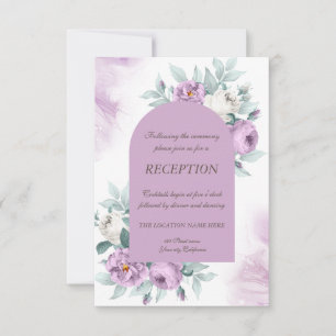 Watercolor Lilac Rose Polka Dots Wedding Einladung